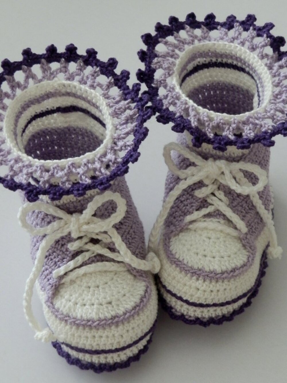 Hi-Top Tennis Shoes Thread Crochet Newborn